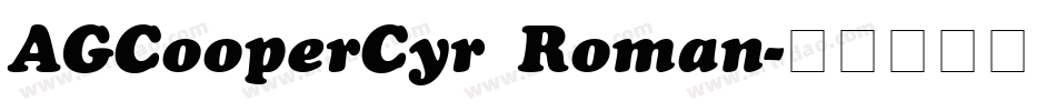 AGCooperCyr Roman字体转换